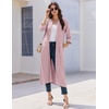 Ekouaer Zipper Robes for Women 3/4 Sleeve Bathrobe Lightweight House Coats | Zip-front,Two Pockets,Long Length,Contrast Piping Mumu Duster Moo Moo Nightgown Lounge Robe(Light Pink)