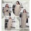 Ekouaer Zipper Robes for Women 3/4 Sleeve Bathrobe Lightweight House Coats | Zip-front,Two Pockets,Long Length,Contrast Piping Mumu Duster Moo Moo Nightgown Lounge Robe(Khaki)
