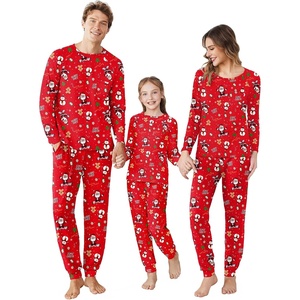 Ekouaer Family Matching Pajamas Christmas Sleepwear Long Sleeve Sleep Pjs | Matching PJs with Classic Scoop Neck,Soft Family Loungewear Set with Plaid Pants,Christmas Holiday for Casual Daily Wear(Santa Claus Gingerbread Man)