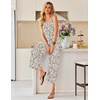 Ekouaer Jumpsuits for Women Casual Summer Sleeveless Rompers Travel Outfits | Loose Fit Wide Leg Overalls, Printed Baggy Rompers, Vacation Cruise Beach Jumpers with Pockets(Pink Flower)