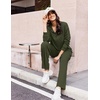 Ekouaer Lounge Sets for Women 2 Piece Outfits 2026 Long Sleeve Top with Pants(Army Green)