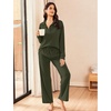 Ekouaer Lounge Sets for Women 2 Piece Outfits 2026 Long Sleeve Top with Pants(Army Green)