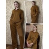 Ekouaer Lounge Sets for Women 2 Piece Outfits 2026 Long Sleeve Top with Pants(Light Brown)