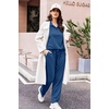 Ekouaer Lounge Sets for Women 2 Piece Outfits 2026 Long Sleeve Top with Pants(Navy)