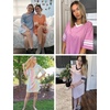Ekouaer Nightgowns for Women Cotton Night Gowns Short Sleeve Sleepwear | Ladies Sleep Shirts Casual T Shirt Nightgown V Neck Night Shirts Soft Moo Moos Color Block Pajama Shirt Plus Size Nightshirts(A_lilac)
