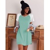 Ekouaer Nightgowns for Women Cotton Sleep Shirt Short Sleeve Night Shirt | Crew Neck Night Gown, Soft Sleepwear, Casual T Shirt Pajama Dress, Short Lounge Dress, Pullover Loungewear for Daily, Sleep(Green)