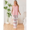 Ekouaer Womens Pajamas Set Sleeveless Lounge Sets Tank Top and Pants Pjs | V Neck Top Loungewear with Side Slit, Comfy Lounge Pants with Pockets, Elastic Waistband, 2 Piece Sleepwear, Loose Fit(Tie-dye Pink)