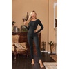 Thermal Underwear for Women Long Johns Base Layer Pajama Sets Cold Weather | Thermal clothes for women, soft stretchy feel, base layering, home lounging, sleep, daily wear, outdoor use, winter wear(Black/Black/Blue)