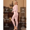 Thermal Underwear for Women Long Johns Base Layer Pajama Sets Cold Weather | Thermal clothes for women, soft stretchy feel, base layering, home lounging, sleep, daily wear, outdoor use, winter wear(Pink)