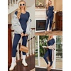 Thermal Underwear for Women Long Johns Base Layer Pajama Sets Cold Weather | Thermal clothes for women, soft stretchy feel, base layering, home lounging, sleep, daily wear, outdoor use, winter wear(Blue)