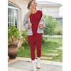 Thermal Underwear for Women Long Johns Base Layer Pajama Sets Cold Weather | Thermal clothes for women, soft stretchy feel, base layering, home lounging, sleep, daily wear, outdoor use, winter wear(Ded Red)