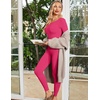 Thermal Underwear for Women Long Johns Base Layer Pajama Sets Cold Weather | Thermal clothes for women, soft stretchy feel, base layering, home lounging, sleep, daily wear, outdoor use, winter wear(Rose Red)