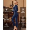 Thermal Underwear for Women Long Johns Base Layer Pajama Sets Cold Weather | Thermal clothes for women, soft stretchy feel, base layering, home lounging, sleep, daily wear, outdoor use, winter wear(Blue)