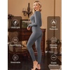 Thermal Underwear for Women Long Johns Base Layer Pajama Sets Cold Weather | Thermal clothes for women, soft stretchy feel, base layering, home lounging, sleep, daily wear, outdoor use, winter wear(Grey)