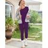 Thermal Underwear for Women Long Johns Base Layer Pajama Sets Cold Weather | Thermal clothes for women, soft stretchy feel, base layering, home lounging, sleep, daily wear, outdoor use, winter wear(Ded Purple)