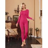 Thermal Underwear for Women Long Johns Base Layer Pajama Sets Cold Weather | Thermal clothes for women, soft stretchy feel, base layering, home lounging, sleep, daily wear, outdoor use, winter wear(Black/Pink/Beige)