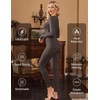 Thermal Underwear for Women Long Johns Base Layer Pajama Sets Cold Weather | Thermal clothes for women, soft stretchy feel, base layering, home lounging, sleep, daily wear, outdoor use, winter wear(Deep Brown)