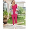 Thermal Underwear for Women Long Johns Base Layer Pajama Sets Cold Weather | Thermal clothes for women, soft stretchy feel, base layering, home lounging, sleep, daily wear, outdoor use, winter wear(Rose Red)