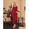 Thermal Underwear for Women Long Johns Base Layer Pajama Sets Cold Weather | Thermal clothes for women, soft stretchy feel, base layering, home lounging, sleep, daily wear, outdoor use, winter wear(Ded Red)