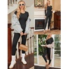 Thermal Underwear for Women Long Johns Base Layer Pajama Sets Cold Weather | Thermal clothes for women, soft stretchy feel, base layering, home lounging, sleep, daily wear, outdoor use, winter wear(Black)
