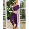 Thermal Underwear for Women Long Johns Base Layer Pajama Sets Cold Weather | Thermal clothes for women, soft stretchy feel, base layering, home lounging, sleep, daily wear, outdoor use, winter wear(Ded Purple)