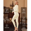 Thermal Underwear for Women Long Johns Base Layer Pajama Sets Cold Weather | Thermal clothes for women, soft stretchy feel, base layering, home lounging, sleep, daily wear, outdoor use, winter wear(White)