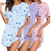 Blue Stars/Pink Florals/Purple Abstract Dots
