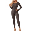 Thermal Underwear for Women Long Johns Base Layer Pajama Sets Cold Weather | Thermal clothes for women, soft stretchy feel, base layering, home lounging, sleep, daily wear, outdoor use, winter wear(Deep Brown)