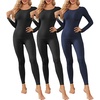 Thermal Underwear for Women Long Johns Base Layer Pajama Sets Cold Weather | Thermal clothes for women, soft stretchy feel, base layering, home lounging, sleep, daily wear, outdoor use, winter wear(Black/Black/Blue)