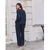 Ekouaer 2 Piece Sets for Women Fall Lounge Sets Outfits Matching Clothing | 2026 Fall Long Sleeve Pullover Top,Wide-Leg Pants Pockets,Drawstring Elastic Waist,Airport Travel Set,Tracksuit,Sweatsuit(Navy Blue)
