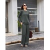 Ekouaer 2 Piece Sets for Women Fall Lounge Sets Outfits Matching Clothing | 2026 Fall Long Sleeve Pullover Top,Wide-Leg Pants Pockets,Drawstring Elastic Waist,Airport Travel Set,Tracksuit,Sweatsuit(Dark Grey)