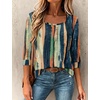 Ekouaer 3/4 Sleeve Womens Tops Scoop Neck T Shirts 2026 Casual Basic Tees | Casual Tops,Cute Basic Tops Vacation Outfits,Comfy Basic Tees,Loose Fit Tops For All-Season Daily Wear,available in S-3XL(Multicolor-cx289)