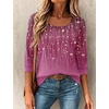 Ekouaer 3/4 Sleeve Womens Tops Scoop Neck T Shirts 2026 Casual Basic Tees | Casual Tops,Cute Basic Tops Vacation Outfits,Comfy Basic Tees,Loose Fit Tops For All-Season Daily Wear,available in S-3XL(Pink-xh370)