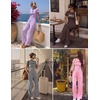 Ekouaer Lounge Sets for Women 2 Piece Summer Matching Set with Pockets | Vacation Airport Travel Outfits,Soft Stretch Loungewear,Slim Short Sleeve Graphic Top and Pants,Comfy Casual Clothes(Black-leopard Heart)