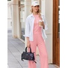 Ekouaer Lounge Sets for Women 2 Piece Summer Matching Set with Pockets | Vacation Airport Travel Outfits,Soft Stretch Loungewear,Slim Short Sleeve Graphic Top and Pants,Comfy Casual Clothes(Pink Symbol)