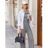 Ekouaer Lounge Sets for Women 2 Piece Summer Matching Set with Pockets | Vacation Airport Travel Outfits,Soft Stretch Loungewear,Slim Short Sleeve Graphic Top and Pants,Comfy Casual Clothes(Grey-letter)