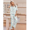 Ekouaer Pajamas for Women Set Button Up Short Sleeve Pjs with Long Pants | Summer Sleepwear, Deep Pockets, Soft Fabric, 2 Piece Lounge Set, Relaxed Fit, Various Occasions(Striped Bow)