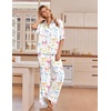 Ekouaer Pajamas for Women Set Button Up Short Sleeve Pjs with Long Pants | Summer Sleepwear, Deep Pockets, Soft Fabric, 2 Piece Lounge Set, Relaxed Fit, Various Occasions(Colorful Bow)