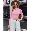 Ekouaer Womens 3 Pack Turtleneck Shirts Long Sleeve Mock Undershirts | Mock Neck, Soft Base Layer Thermal Tops, Underwear Stretchy Fit, Buttery Soft, Fashion Winter Clothes(Black/White/Pink)