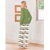 Ekouaer Womens Pajamas Long Sleeve Pjs Soft Loungewear 2 Piece Lounge Sets | Loose Pants with Pockets,Comfy Fall Winter Sleepwear(Ombre Green)