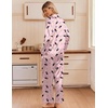 Ekouaer Women’s Satin Silk Pajamas Long Sleeve Button Up Pjs Lounge Sets | Soft 2-Piece Set, Adjustable Drawstring Waistband, Side Pockets, Ideal for Sleep, Lounging, Party(Pink Winebowl)