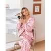 Ekouaer Women’s Satin Silk Pajamas Long Sleeve Button Up Pjs Lounge Sets | Soft 2-Piece Set, Adjustable Drawstring Waistband, Side Pockets, Ideal for Sleep, Lounging, Party(Colorful Bow)
