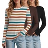3pcs Black/ Brown/ Orange Stripe