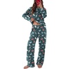 Ekouaer Womens Pajamas Long Sleeve Pjs Soft Loungewear 2 Piece Lounge Sets | Loose Pants with Pockets,Comfy Fall Winter Sleepwear(Navy Cats)
