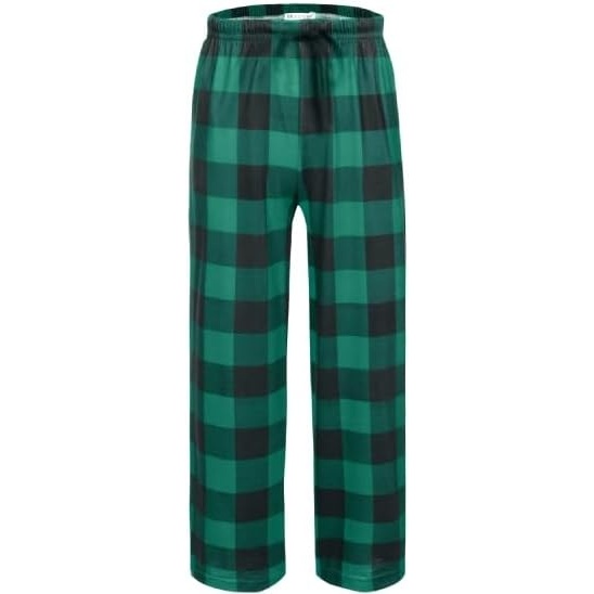 image:imageEkouaer Boys Pajama Pants Plaid Bottoms Comfy Elastic Waist Pjs Bottoms Safe and skinfriendly fabric elastic waistband and trendy pattern boys lounge pants ideal for Gifts and Daily WearYarn Dyed Lattice8