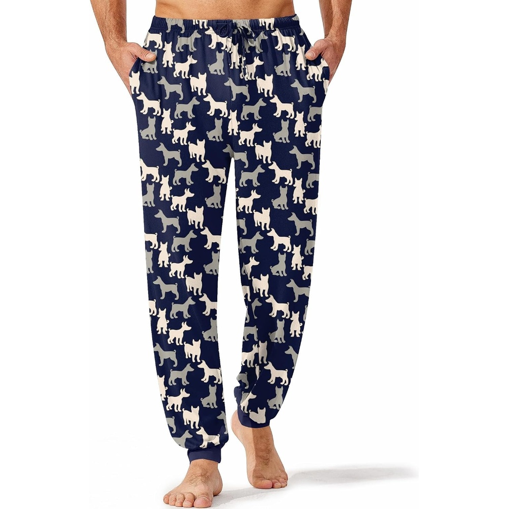 image:imageEkouaer Mens Pajama Pants Jogger Comfy Loungewear with Pockets Drawstring  Lightweight sleep pants pockets soft after washes drawstring adjusts ankle cuffs great gift Roomy without being sloppySimpli Dog