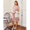 Ekouaer Labor Delivery Gown Nursing Braeastfeeding Dress Maternity Clothes(Dirty Pink)
