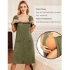 Ekouaer Labor Delivery Gown Nursing Braeastfeeding Dress Maternity Clothes(Green)