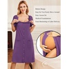 Ekouaer Labor Delivery Gown Nursing Braeastfeeding Dress Maternity Clothes(Purple)