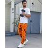 Ekouaer Mens Pajama Pants Jogger Comfy Loungewear with Pockets Drawstring | Lightweight sleep pants pockets, soft after washes, drawstring adjusts, ankle cuffs, great gift, Roomy without being sloppy(Halloween)